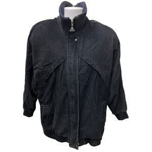 🔥 Pacer Vintage Black Corduroy Jacket 80s 90s Korea Made Size L